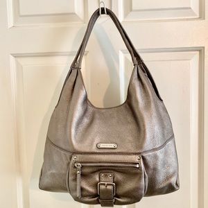 Michael Kors Pewter Leather Hobo Bag